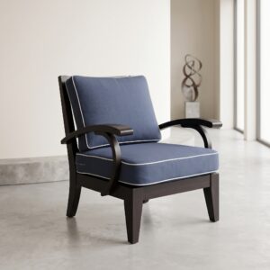 Fauteuil Bruin-Blauw