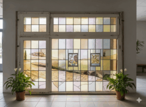 Raam glas-in-lood Jugendstil 1900