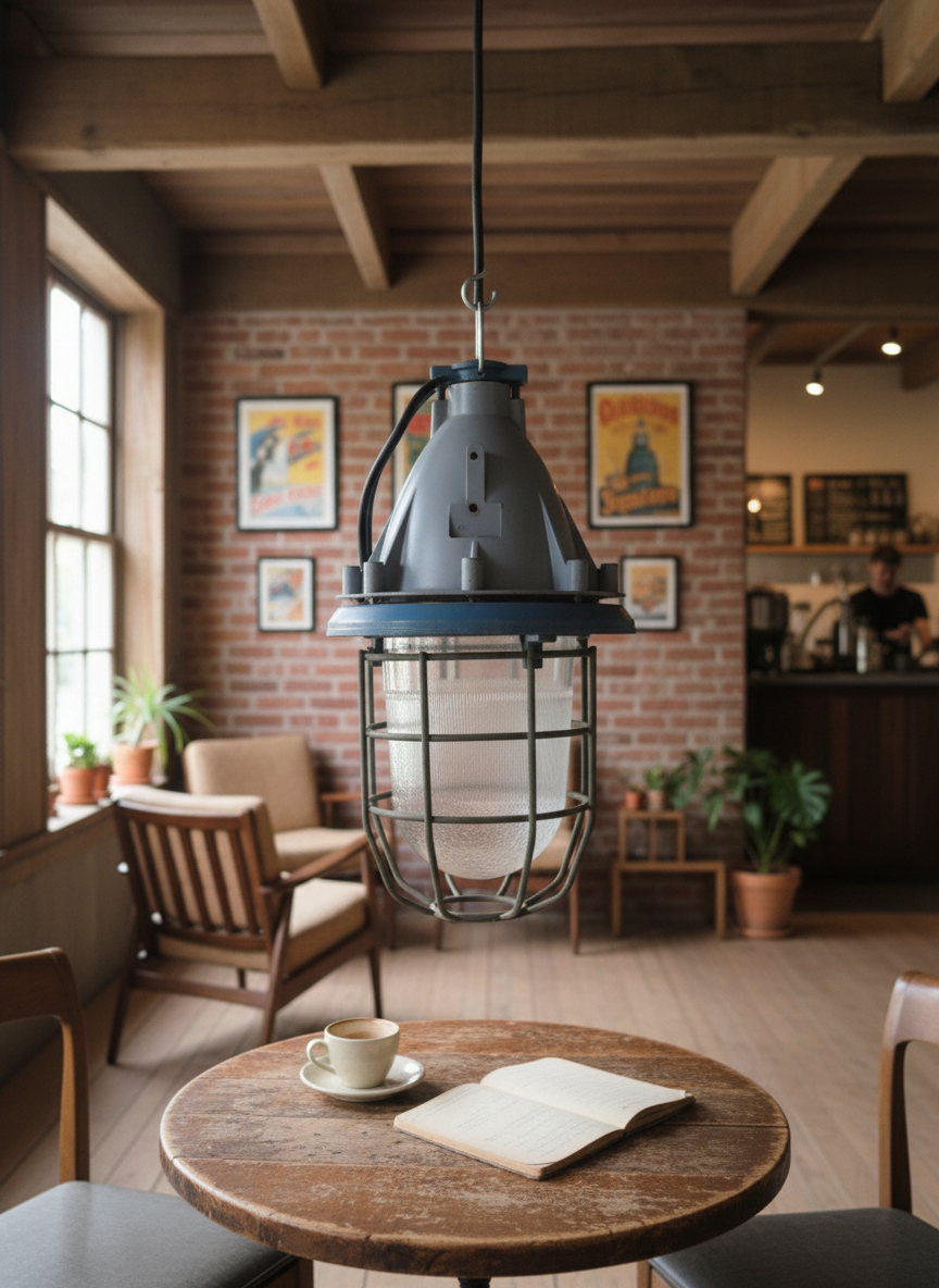 Industrielamp Blauw Ø 0,24 m - Afbeelding 2