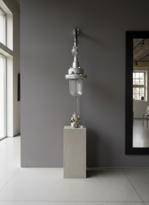 Industriële Wandlamp Zilver Ø 0,25 mtr