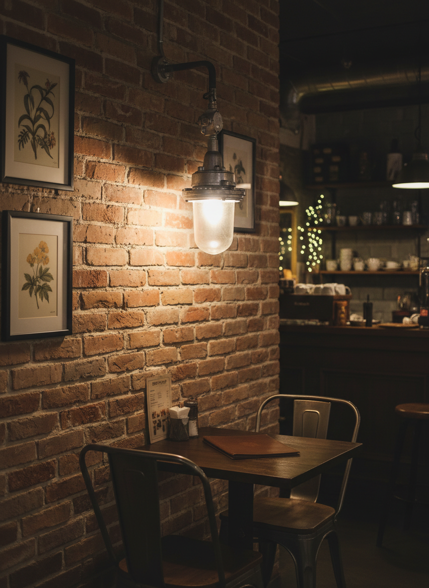 Industriële Wandlamp Zilver Ø 0,25 mtr - Afbeelding 2