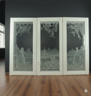 Drievleugelig raam Jugendstil 1910