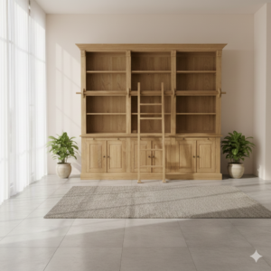 16570 Bibliotheekkast Boekenkast Teakhout 2,42 m