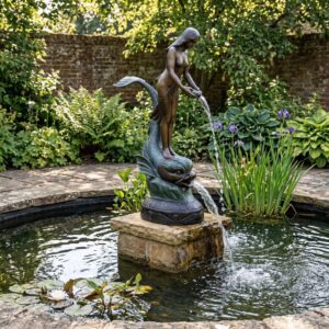 Bronzen Beeld Vrouw Vis 1,50 m