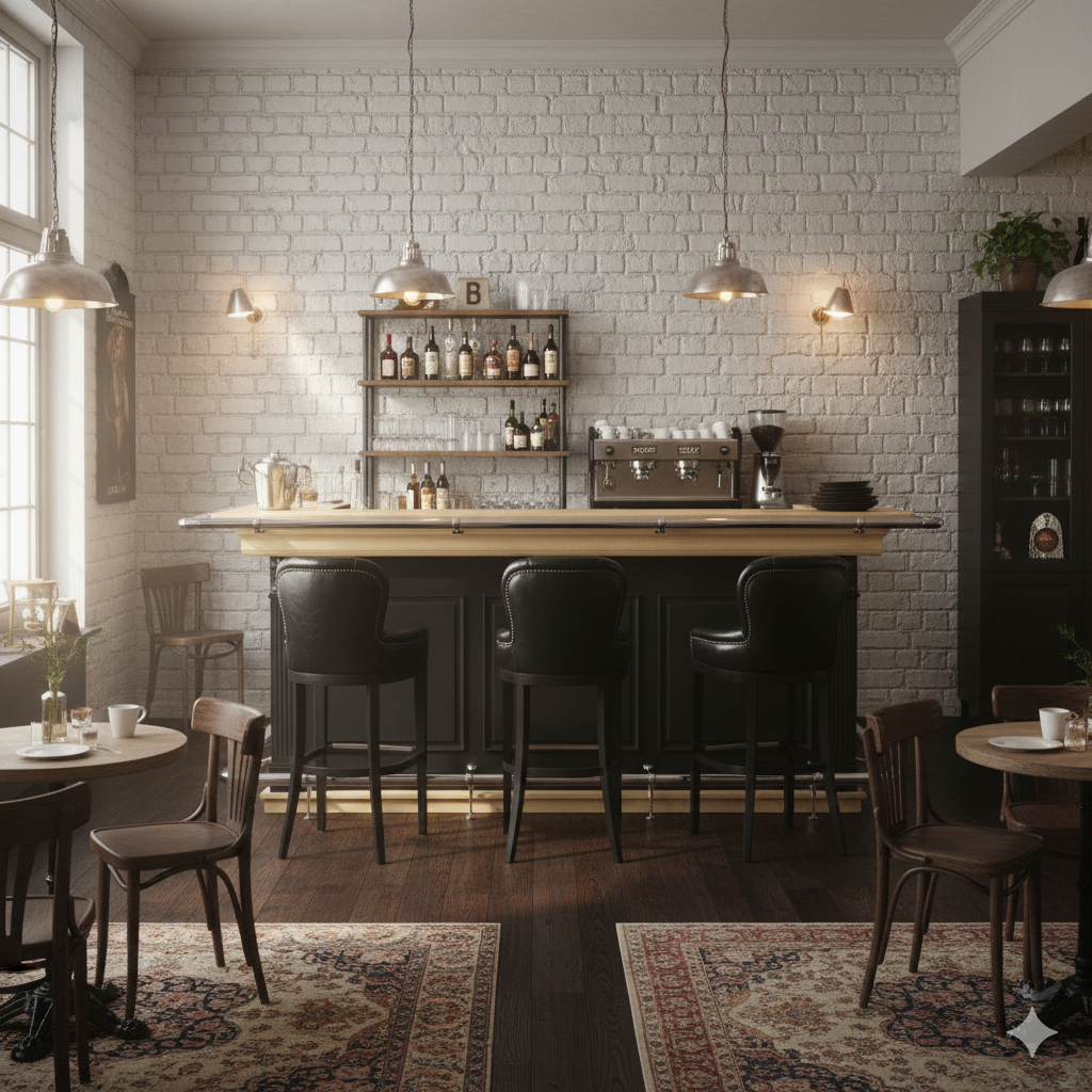 Empire Bar Schap Massief Hout 2,70 m - Afbeelding 2