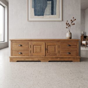 17536 TV Lowboard TV kast Teakhout 1,61 m