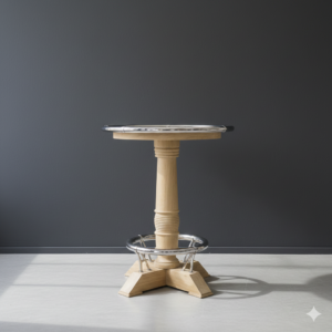 Statafel Teakhout Ø 0,95 m