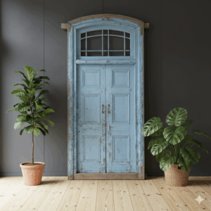 Antieke voordeur Dubbeldeur Teakhout