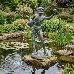Bronzen Fontein Jongen