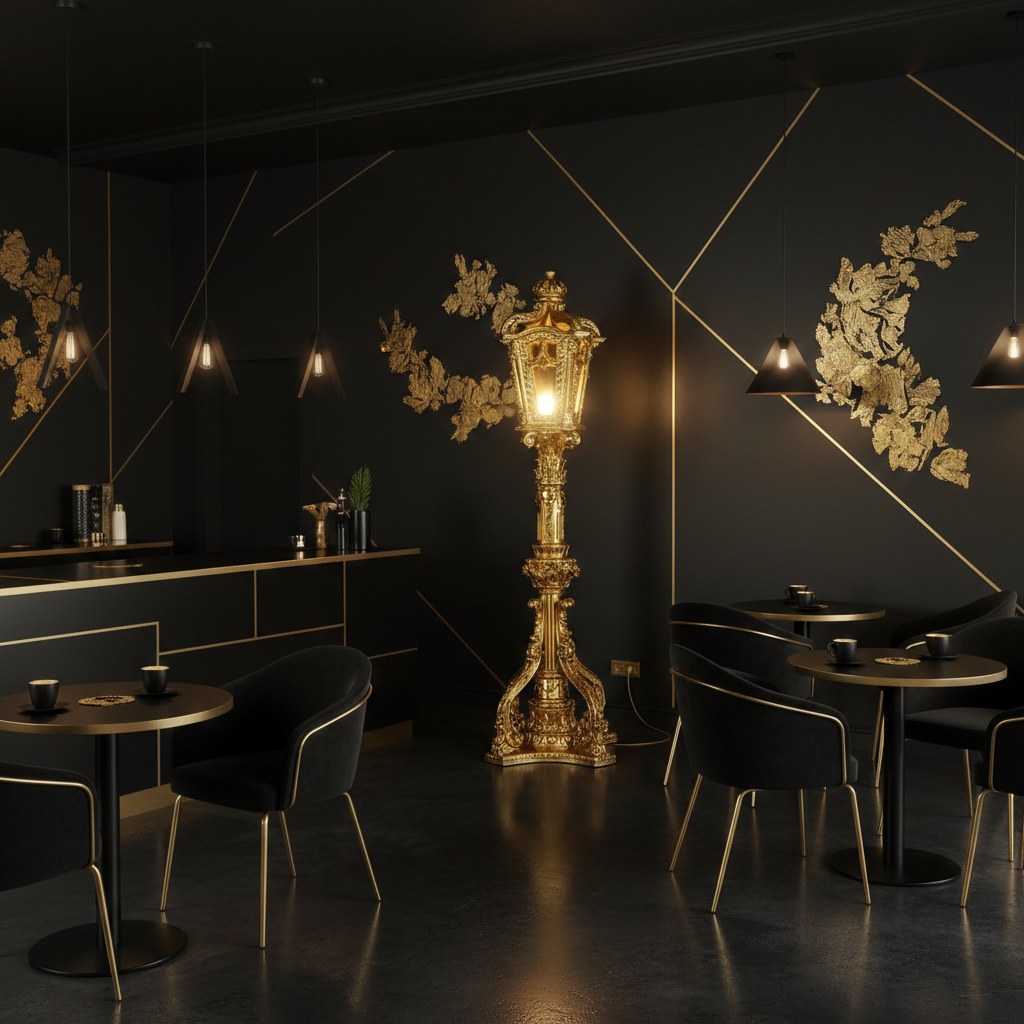 Lantaarns Barokstijl Goud 2,60 m - Afbeelding 2