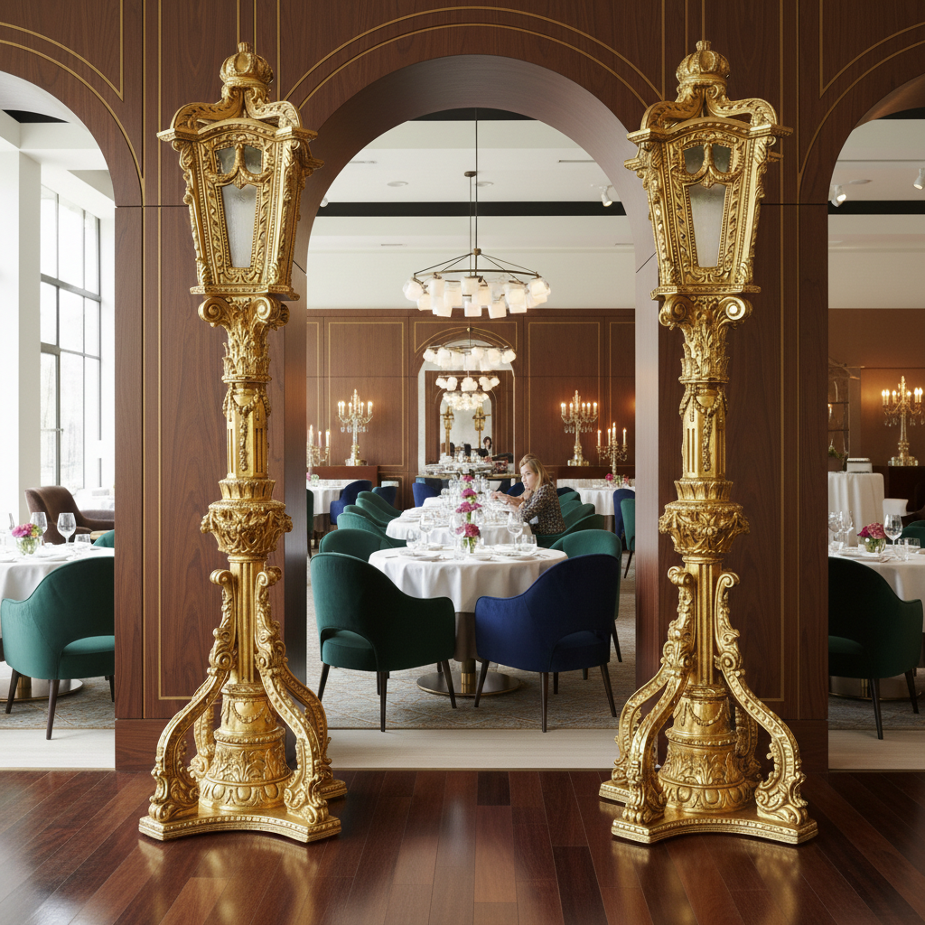 Lantaarn Barokstijl Goud 2,60 m - 18262 - Afbeelding 2