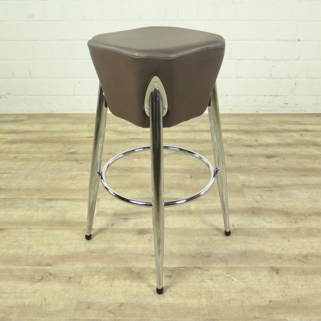 Barkruk Bruin PU-Leder - Afbeelding 7