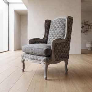 Oorfauteuil grijs
