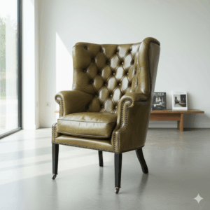 Chesterfield Oorfauteuil Zetel Lime