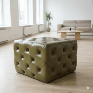 Hocker Poef Chesterfield Lime 0,64 m