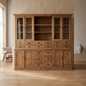 Vitrine Apothekerskast Teak 2,40 m