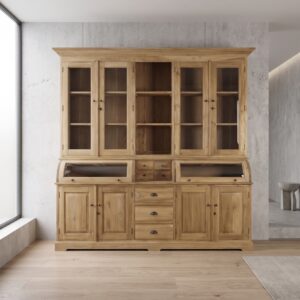 Buffetkast Vitrinekast 2,40 m Teak