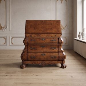 Bureau Secretaire Barok 1780 Notenhout