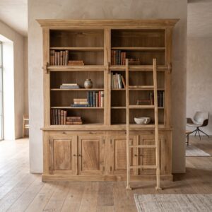 Bibliotheekkast 2,10 m Teakhout