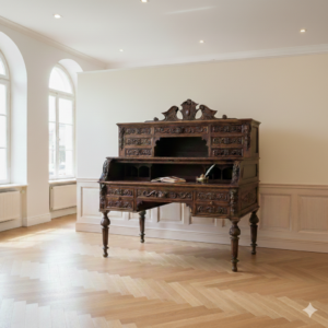 Bureau met opstand Gründerzeit 1880 Eiken