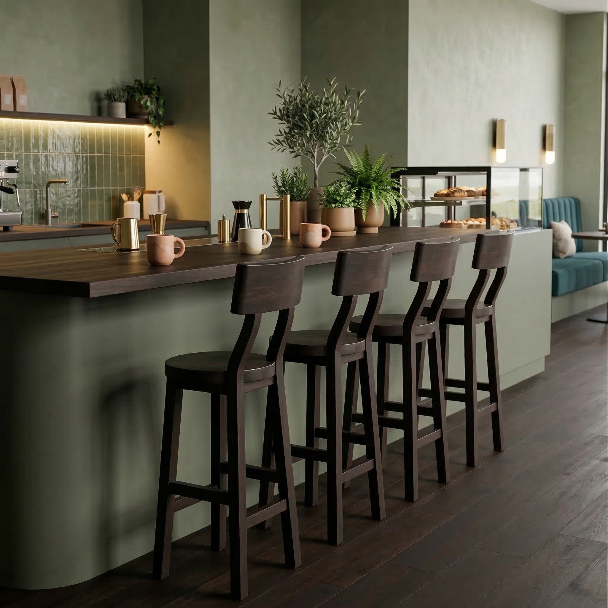 Hocker Barkruk Teak - Afbeelding 2