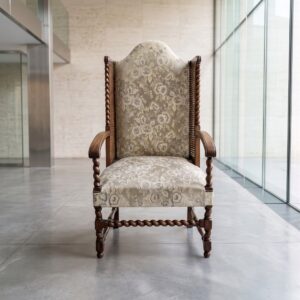 Fauteuil Grunderzeit Eiken Fluweel