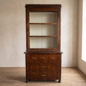 Vitrine Boekenkast Biedermeier 1860 Mahonie