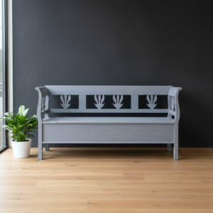 Klepbank Grijs-Blauw 1,88 m Grenen