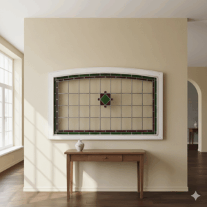 Raam Jugendstil 1910 Glas in Lood