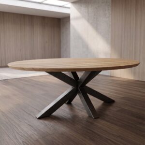 Eettafel Tafel Eiken Ovaal 2,00 m x 1,10 m