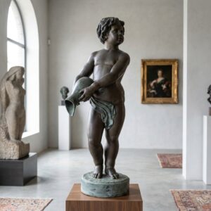 Fontein Jongen met Amfora Brons 1,08 m