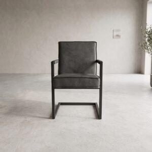 Eetkamerstoel Industrieel Design Grijs