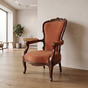 Stoel Fauteuil Barokstijl Noten