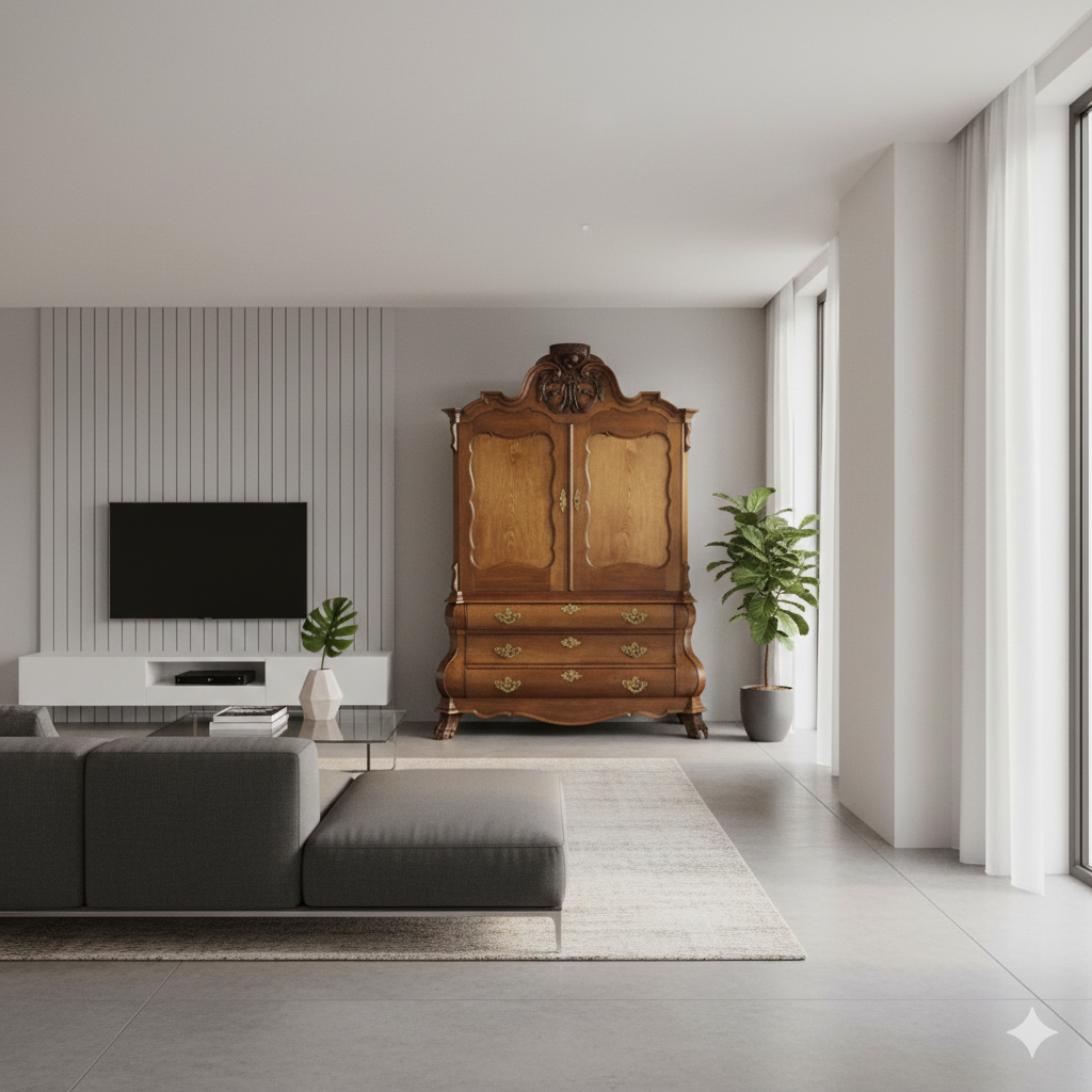 Kabinetkast Kast Neobarok 1880 Eiken - Afbeelding 2