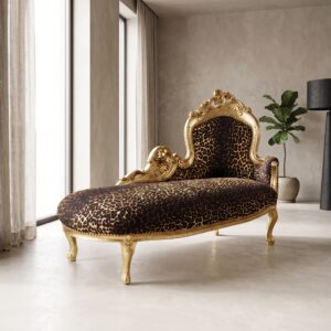 Chesterfield Chaiselongue Luipaard 1,55 m