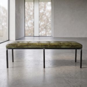 Bank Zitbank Industrieel Design Leder 1,40 m