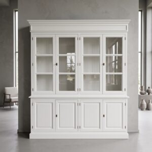 Vitrine Boekenkast Wit 2,05 m Grenen