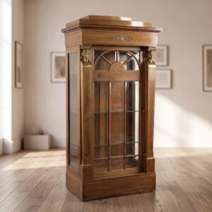 Vitrine Vitrinekast Empirestijl 1900 Noten