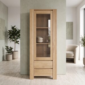 Vitrine Boekenkast Eiken 0,83 m