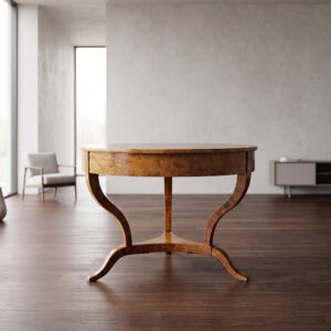 Tafel Bijzettafel Biedermeier 1830 Berkenhout