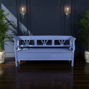 Klepbank Zitbank Blauw 1,86 m Grenen