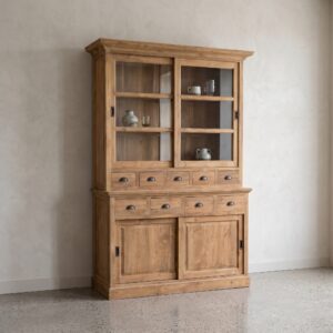 Vitrine Boekenkast Teak 1,44 m