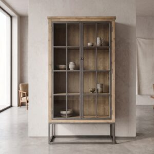 Vitrine Boekenkast 1,13 m Grenen
