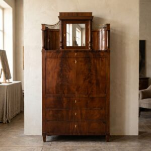 Secretaire  Bureau Biedermeier 1830 Mahonie