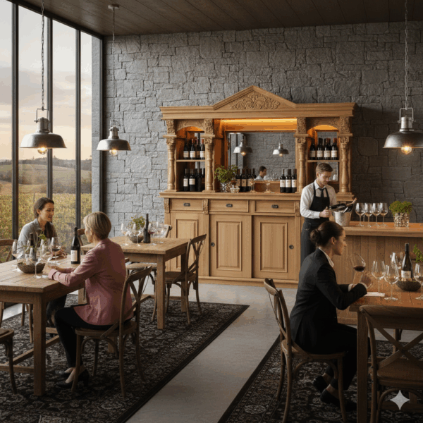 Engelse Bar Achterkast Teak 2.30 mtr - Afbeelding 2