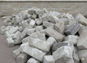 Zandsteen blokken Elbe Zandsteen blokken