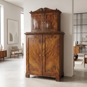 Kast met Opstand  Biedermeier 1820 Mahonie