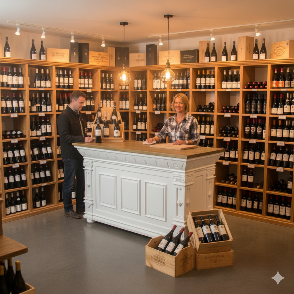 Theke Tresen Bella Elegance 1,70 m Teakholz - Afbeelding 2