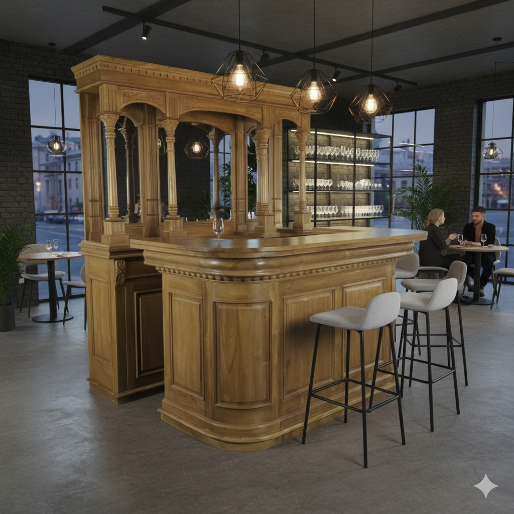 Engelse Bar Teak 2,00 m - Afbeelding 2