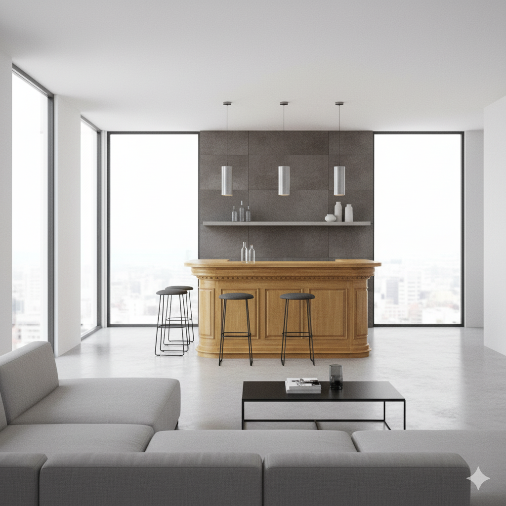 Engelse Bar Schap Teak 2,00 m - Afbeelding 2